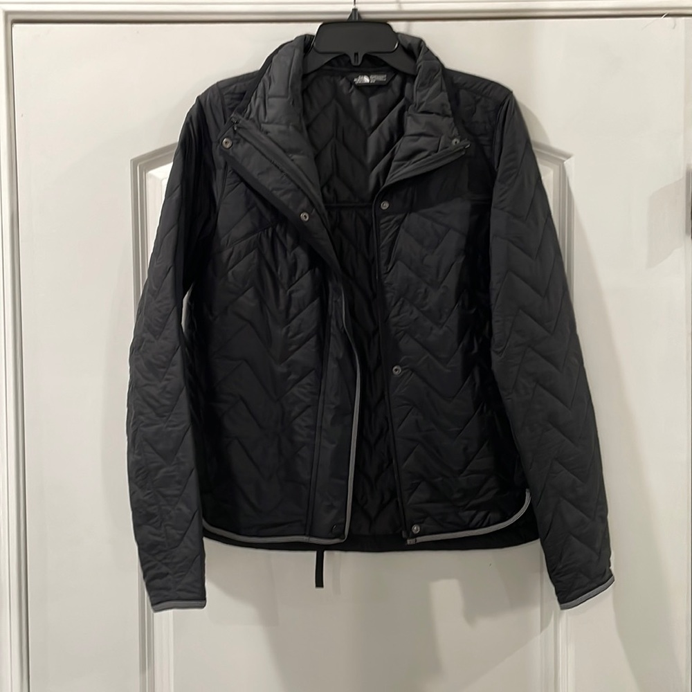 Black quilted jacket
